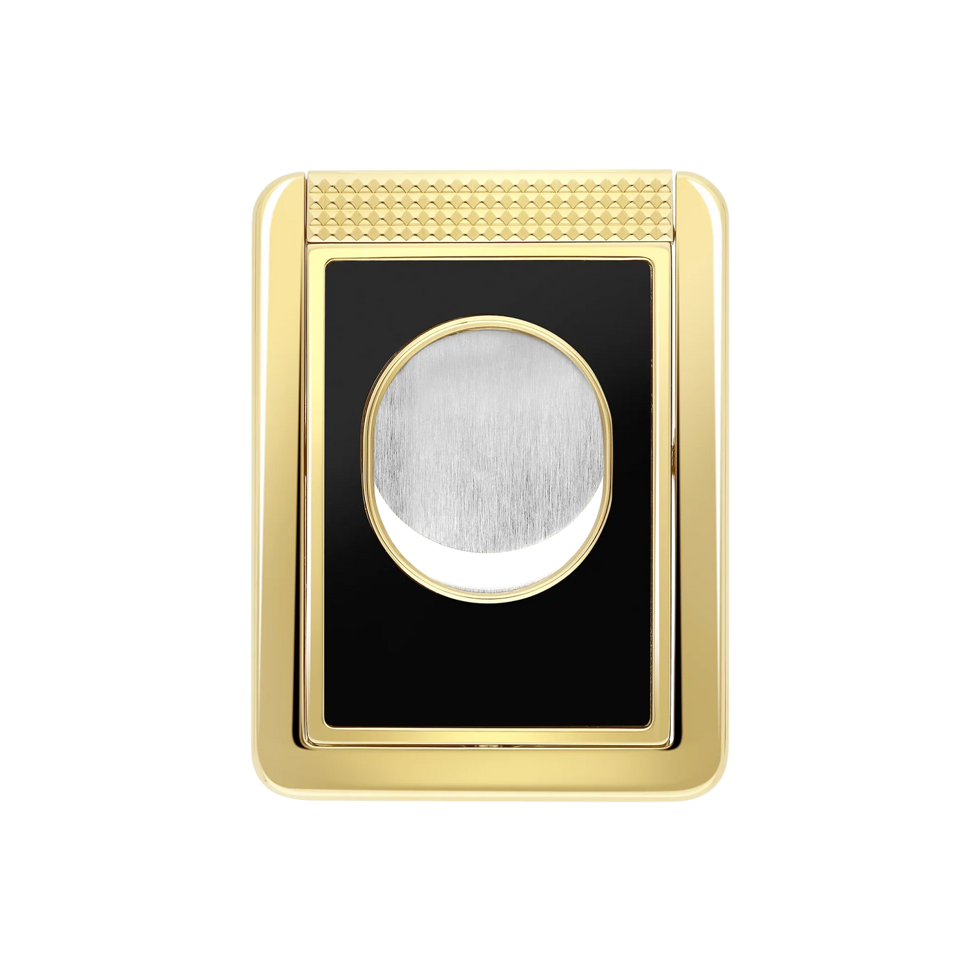 S.T. DUPONT Cigar Cutter/Coupe Cigare Chrome Yellow Gold & Black Lacquer 003553