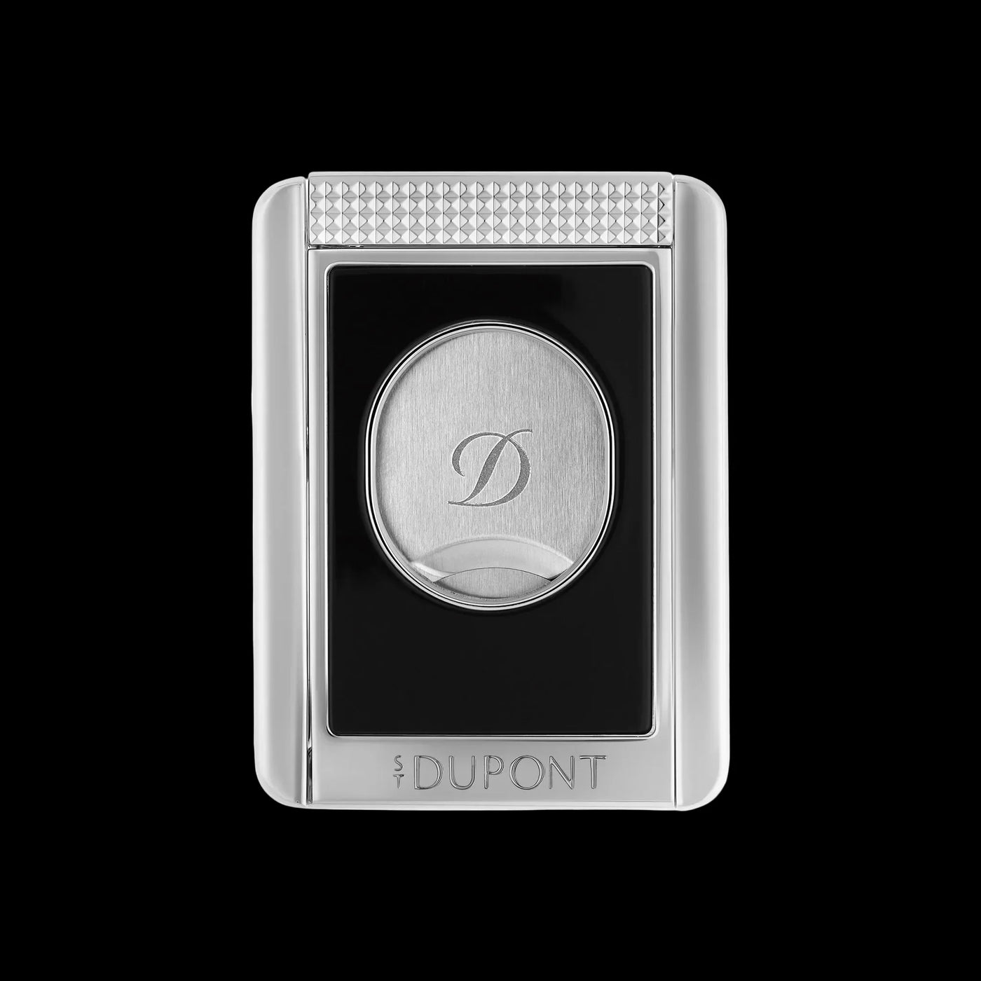 S.T DUPONT Cigar Cutter/Coupe Cigare Chrome Black Lacquer 003555