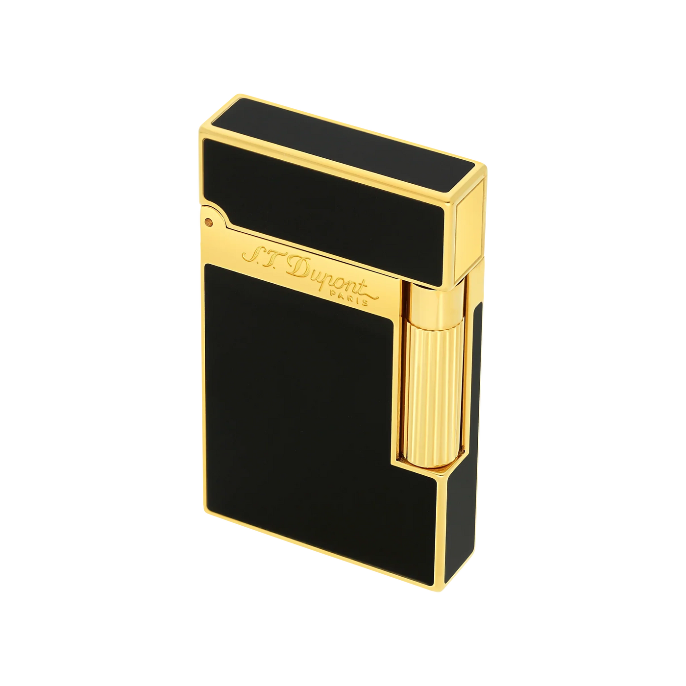 S.T. DUPONT LIGNE 2 BLACK LACQUERED GOLD LIGHTER/BRIQUET 016884
