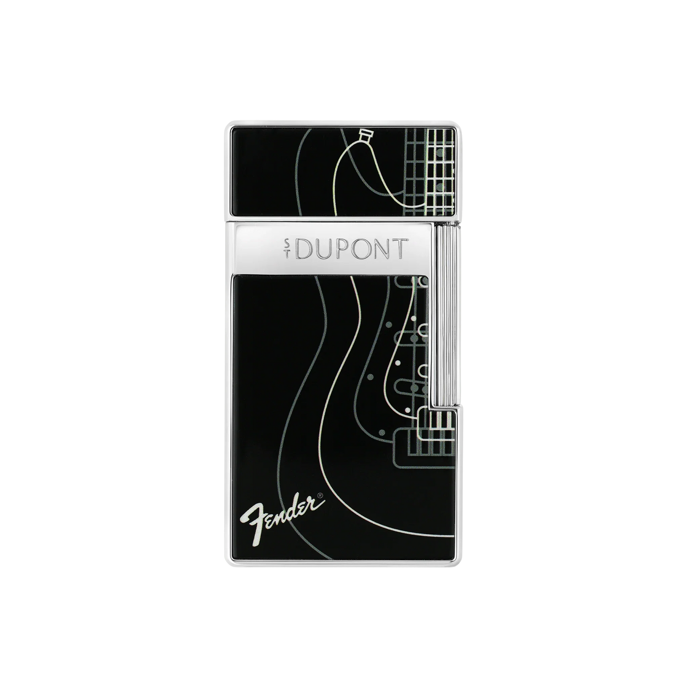 S.T. DUPONT Fender Biggy Black Lacquered Lighter/Briquet 025025