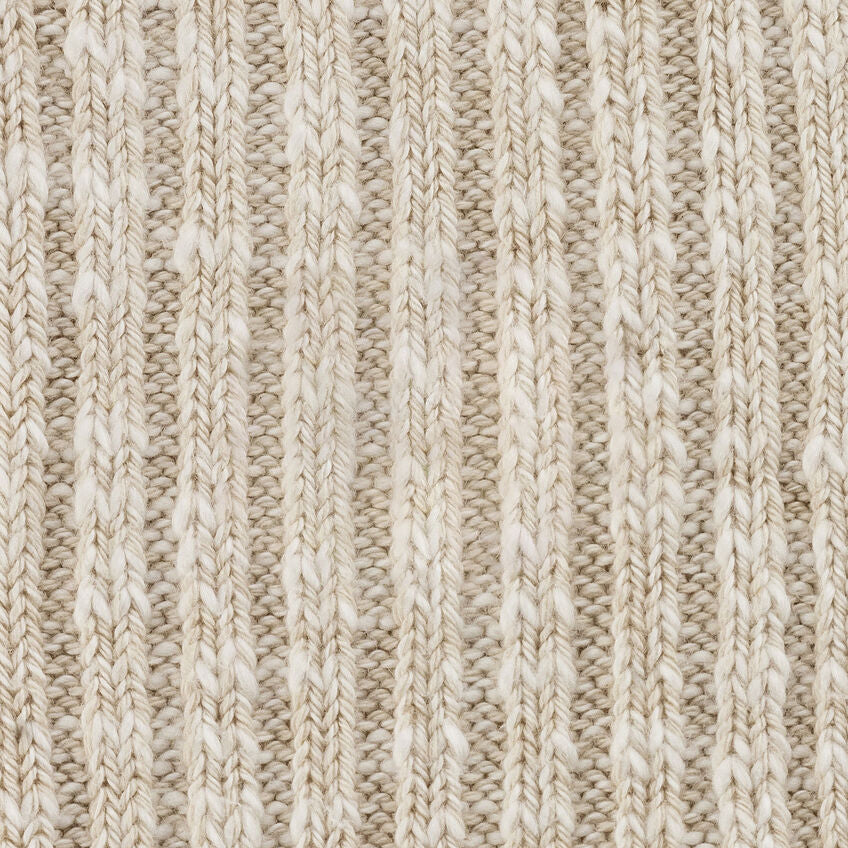 Cotton Slub Men Beige/White