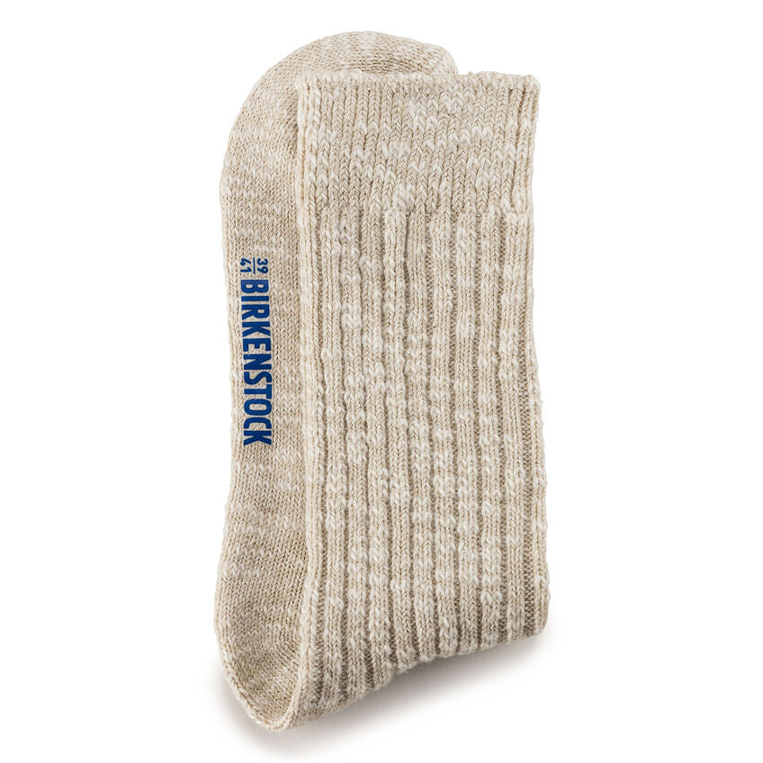 Cotton Slub Men Beige/White