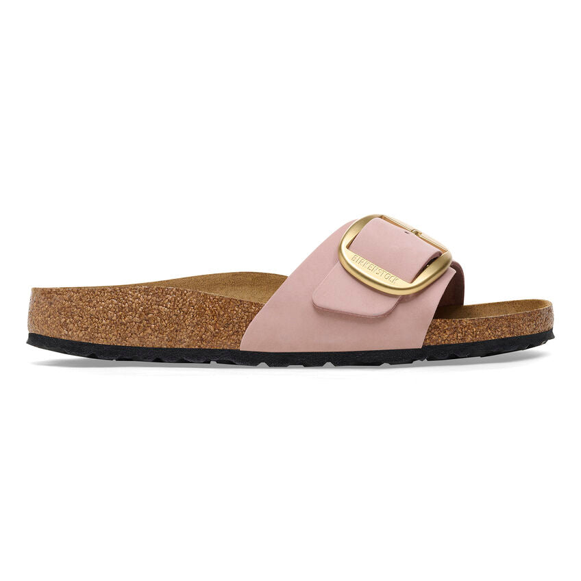 Unisex Madrid Big Buckle Natural Leather Patent Soft Pink Medium/Narrow