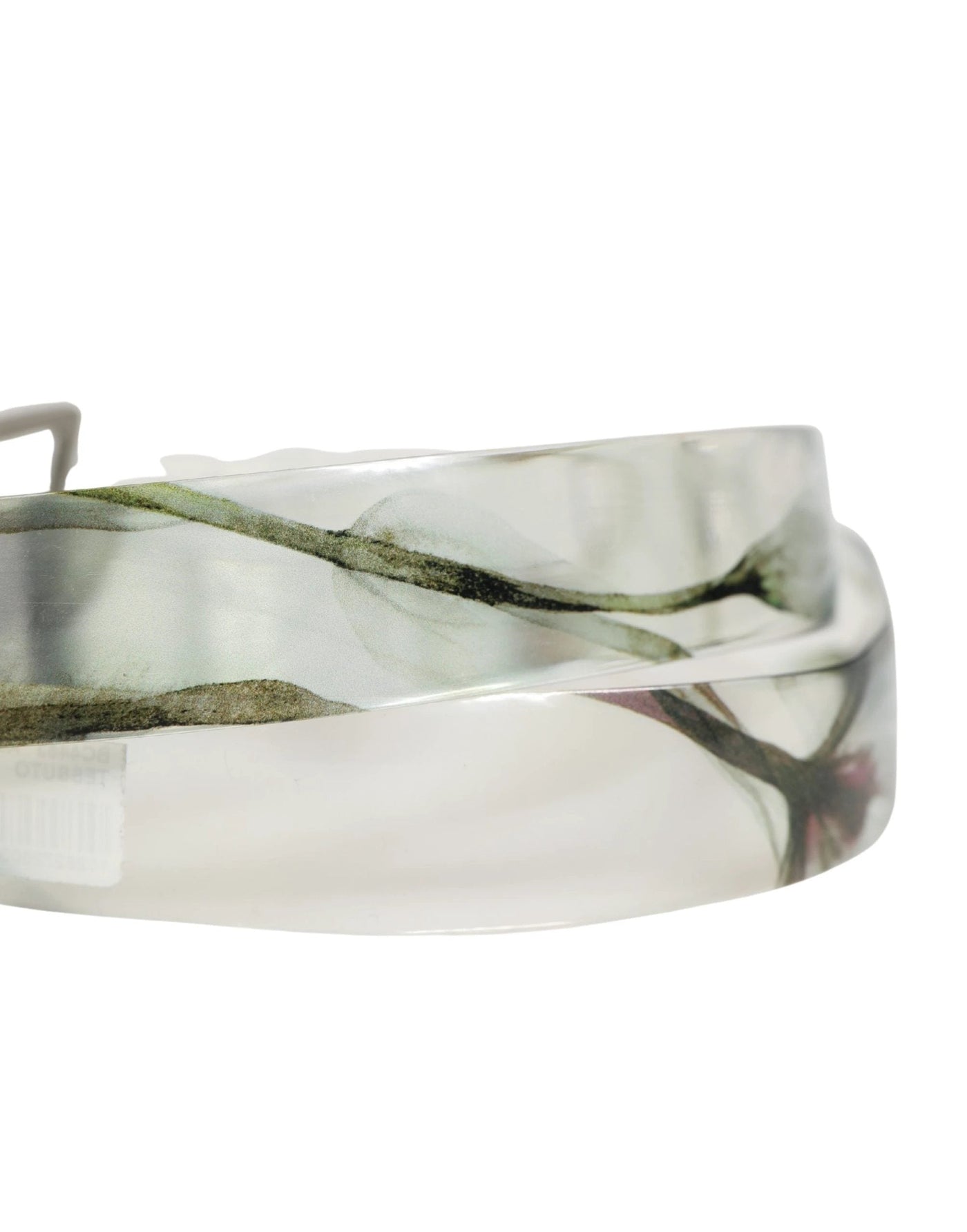 Dolce & Gabbana Men White Floral PVC Silver Metal Buckle Belt