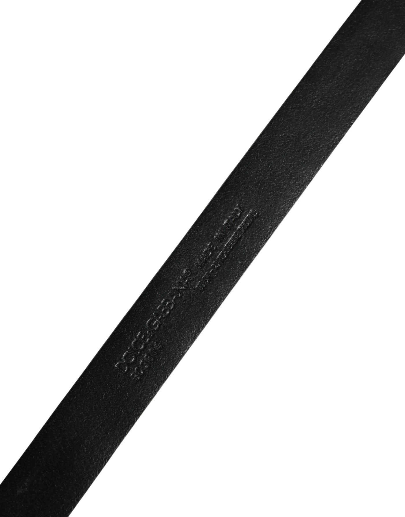 Dolce & Gabbana Men Black Exotic Leather Metal Buckle Belt