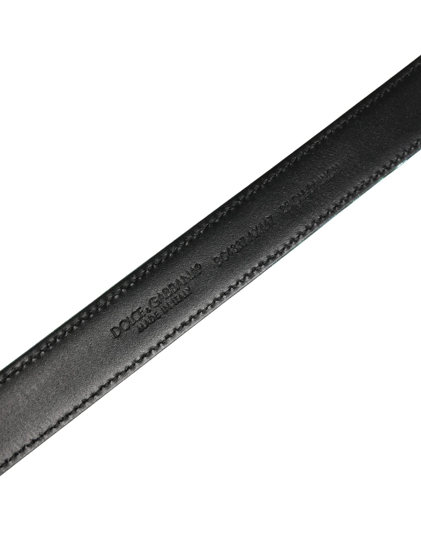 Dolce & Gabbana Men Green Lurex Polyester Metal Buckle Belt