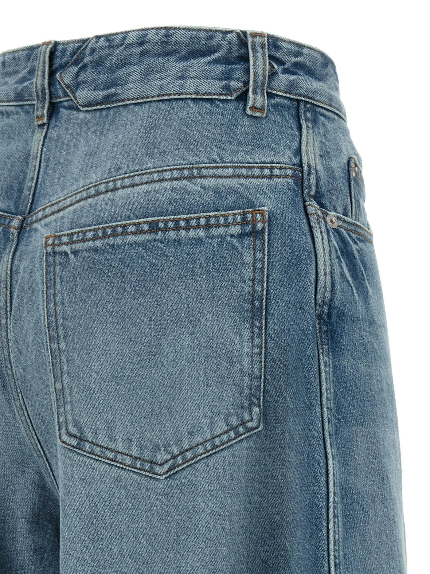 Jacquemus Blue Cotton High-Waisted Jean