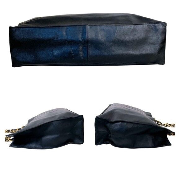 Authentic CHANEL Jumbo XL Shopping Tote Bag Timeless Classic Black Lambskin