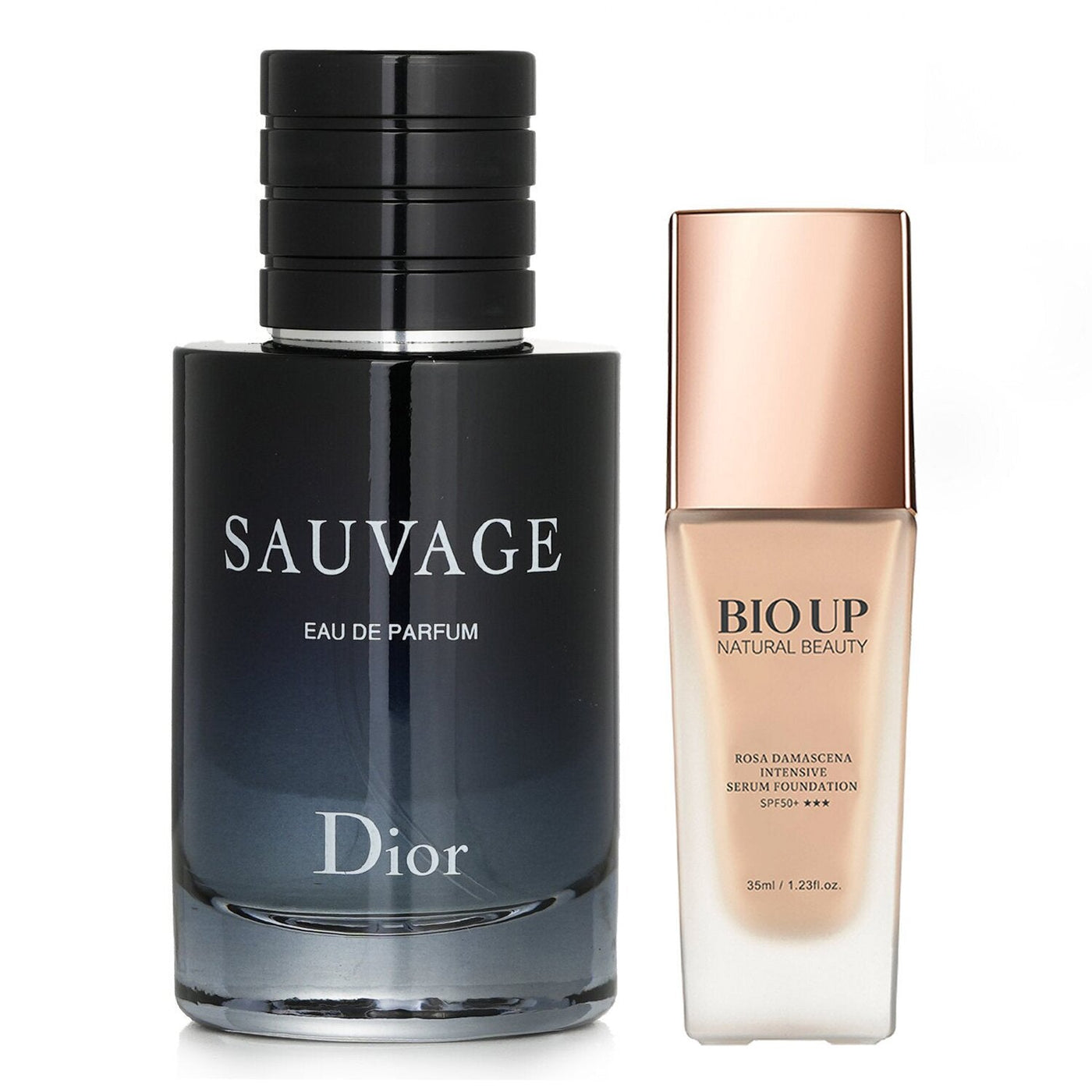 Christian Dior Christian Dior Sauvage EDP Spray 60ml + Natural Beauty BIO UP Serum Foundation SPF50 35ml 2pcs