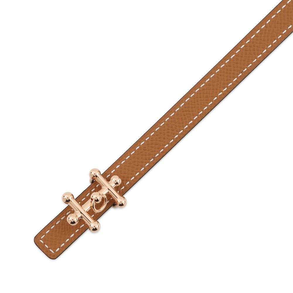 Hermes Belt Gallopin Surmer Black Gold Pink 90