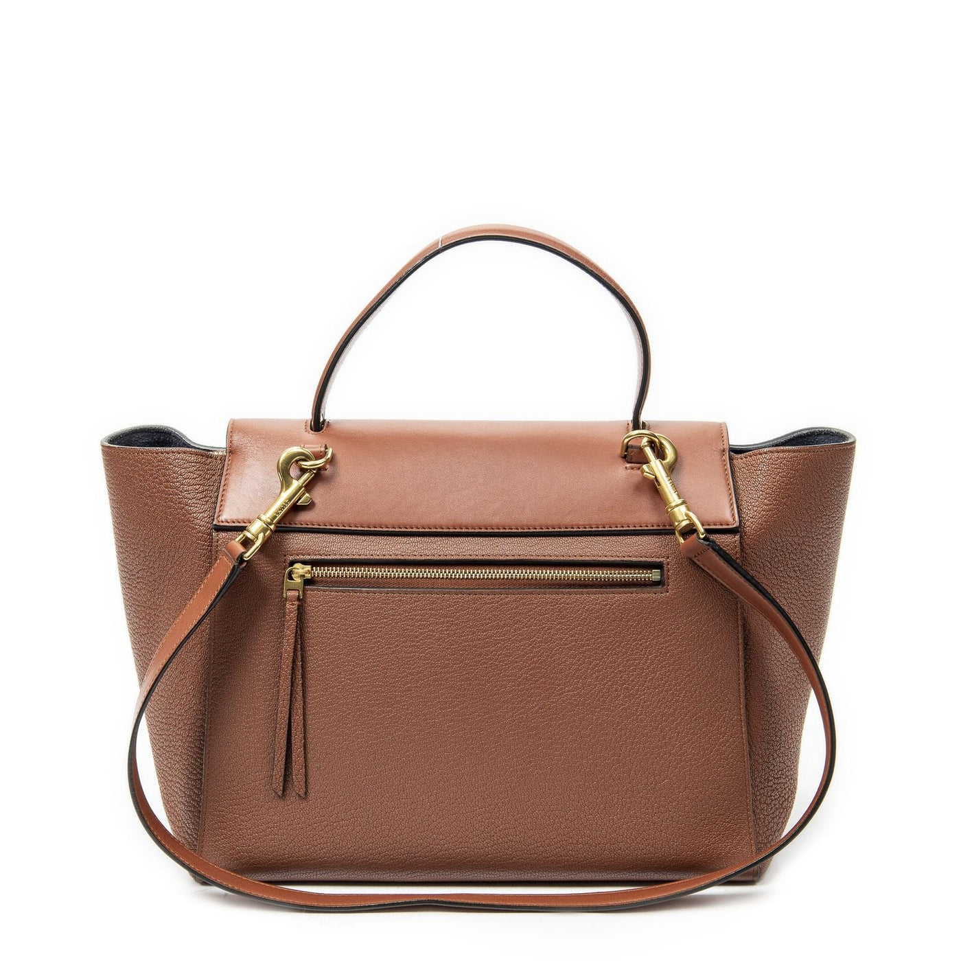 Celine Mini Belt Bag Brown Gray Calfskin Leather