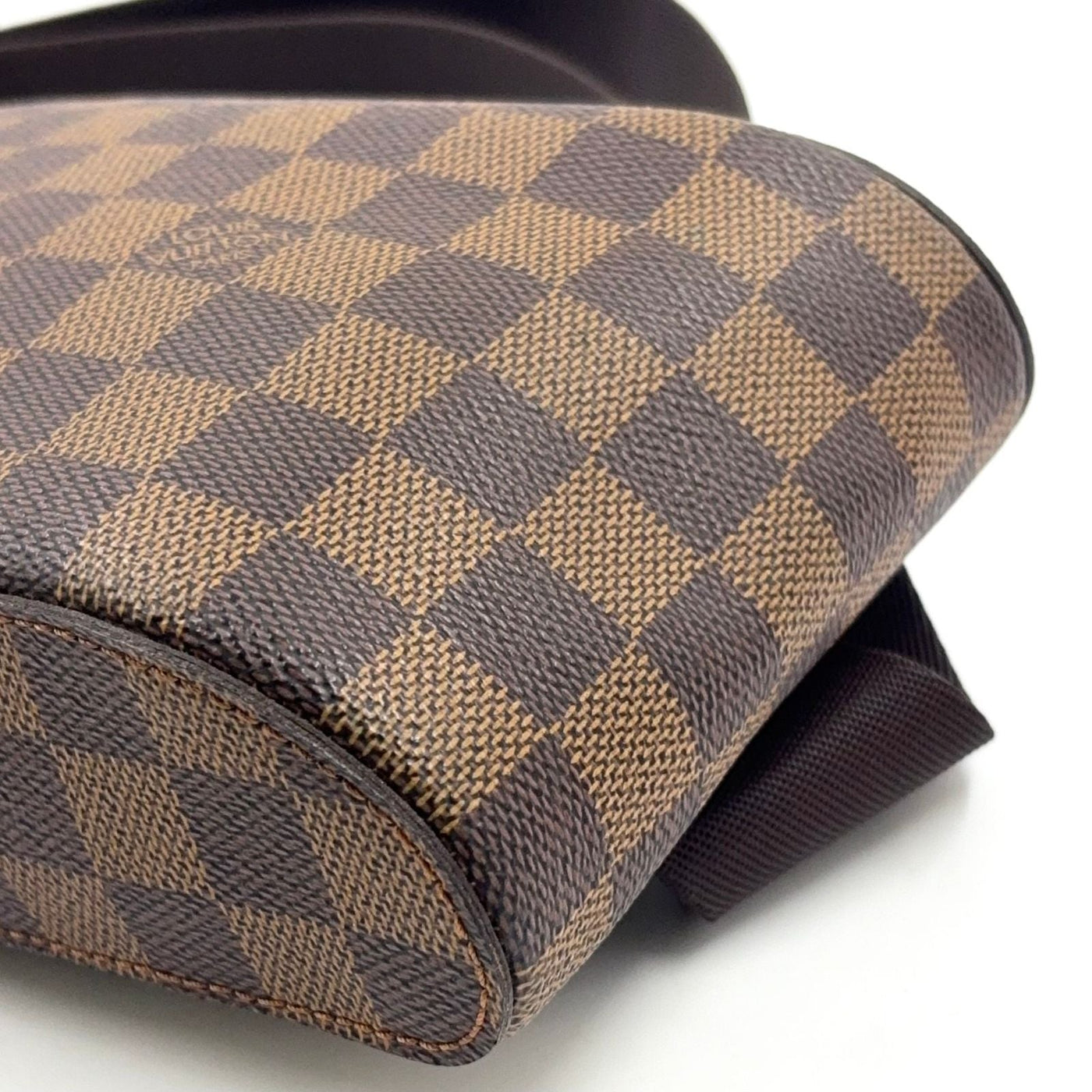 Louis Vuitton Damier Geronimos Leather Brown Belt Bag Gold