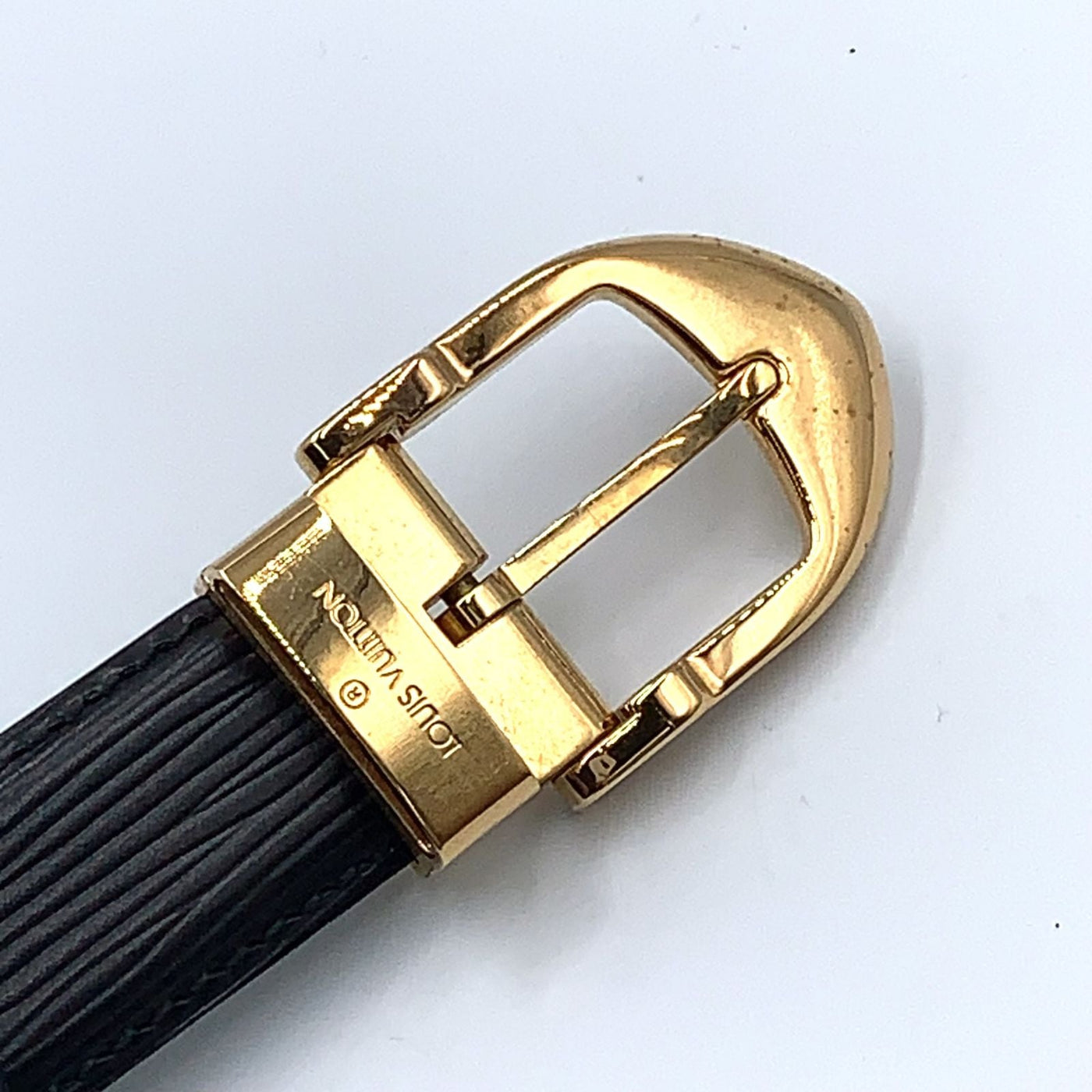 Louis Vuitton Ceinture Classic Epi Unknown Leather Black Belt Gold