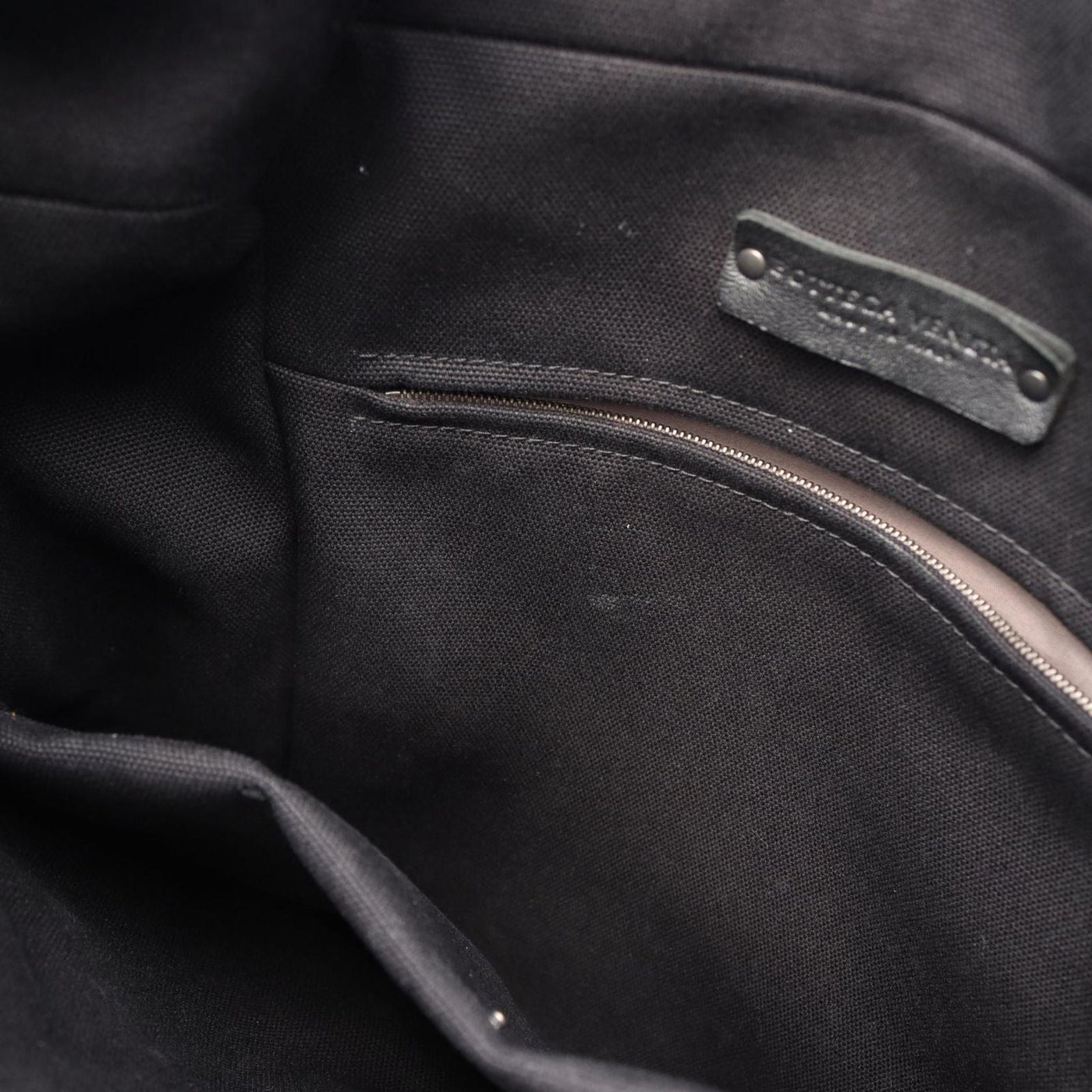 Bottega Veneta Backpack Intrecciato Black Gray White Canvas Leather