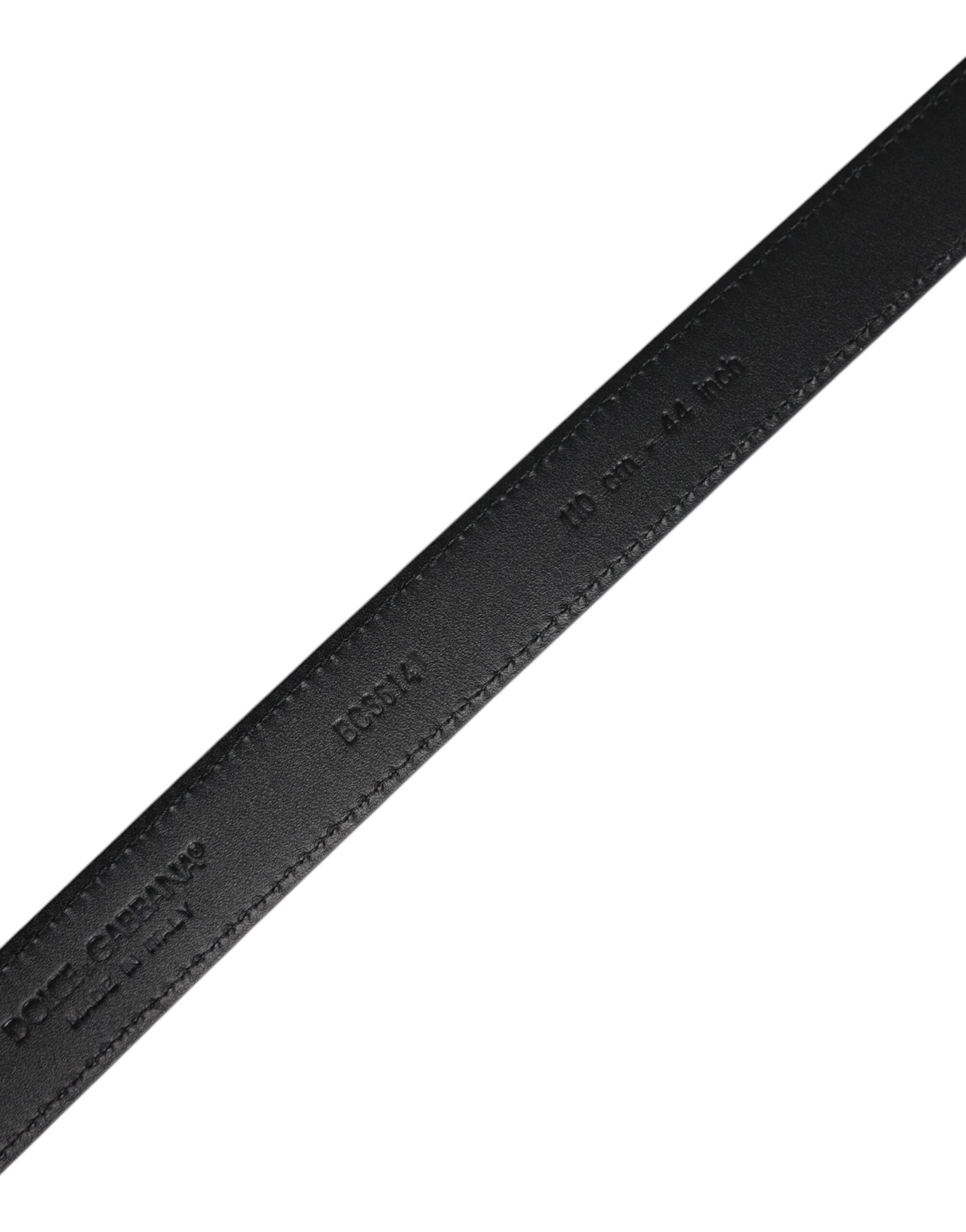Dolce & Gabbana Black Goat Leather Metal Buckle Classic Belt