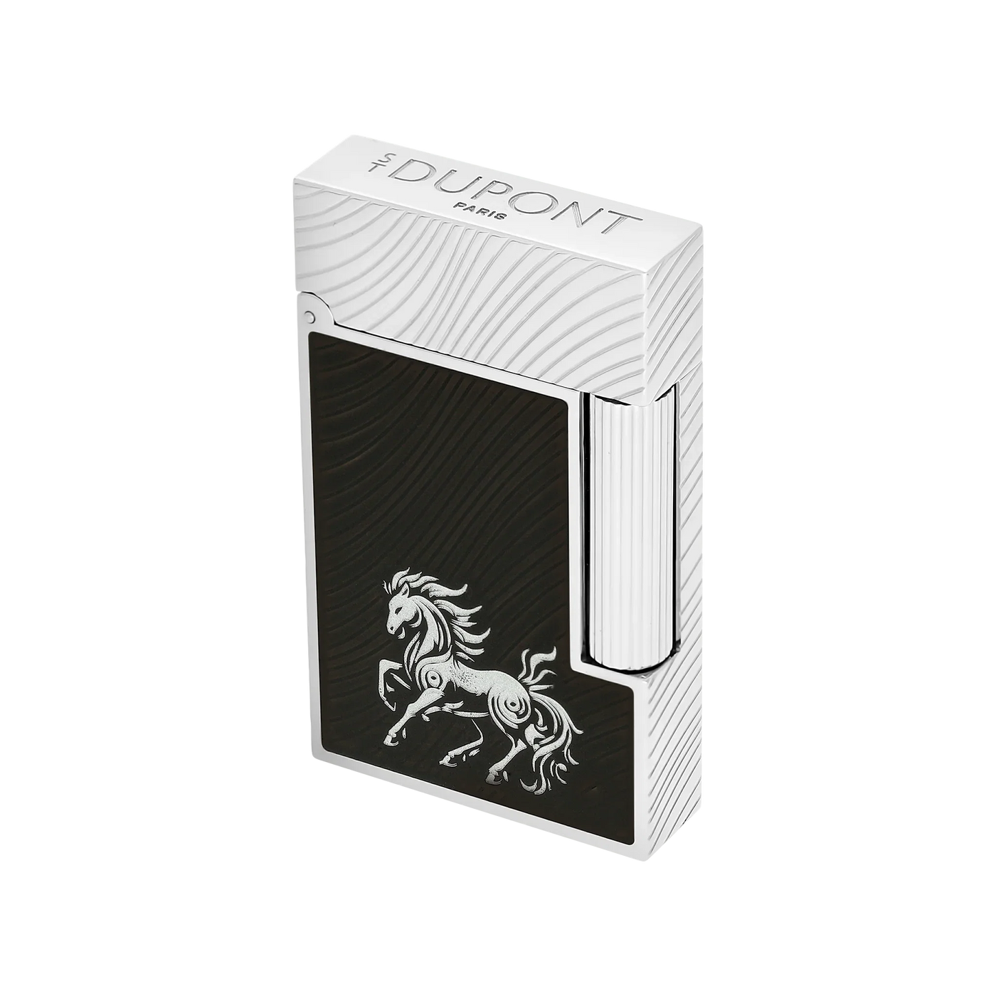 S.T. DUPONT Ligne 2 Horse Mane Guilloche Black/PAL Lighter/Briquet C16088CL