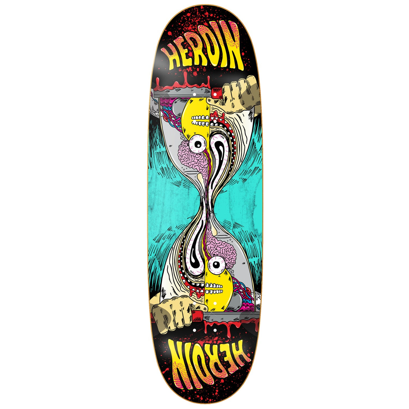 Heroin Skateboard Deck Merged Anatomy Razoregg (Assorted) 9.25" x 32"