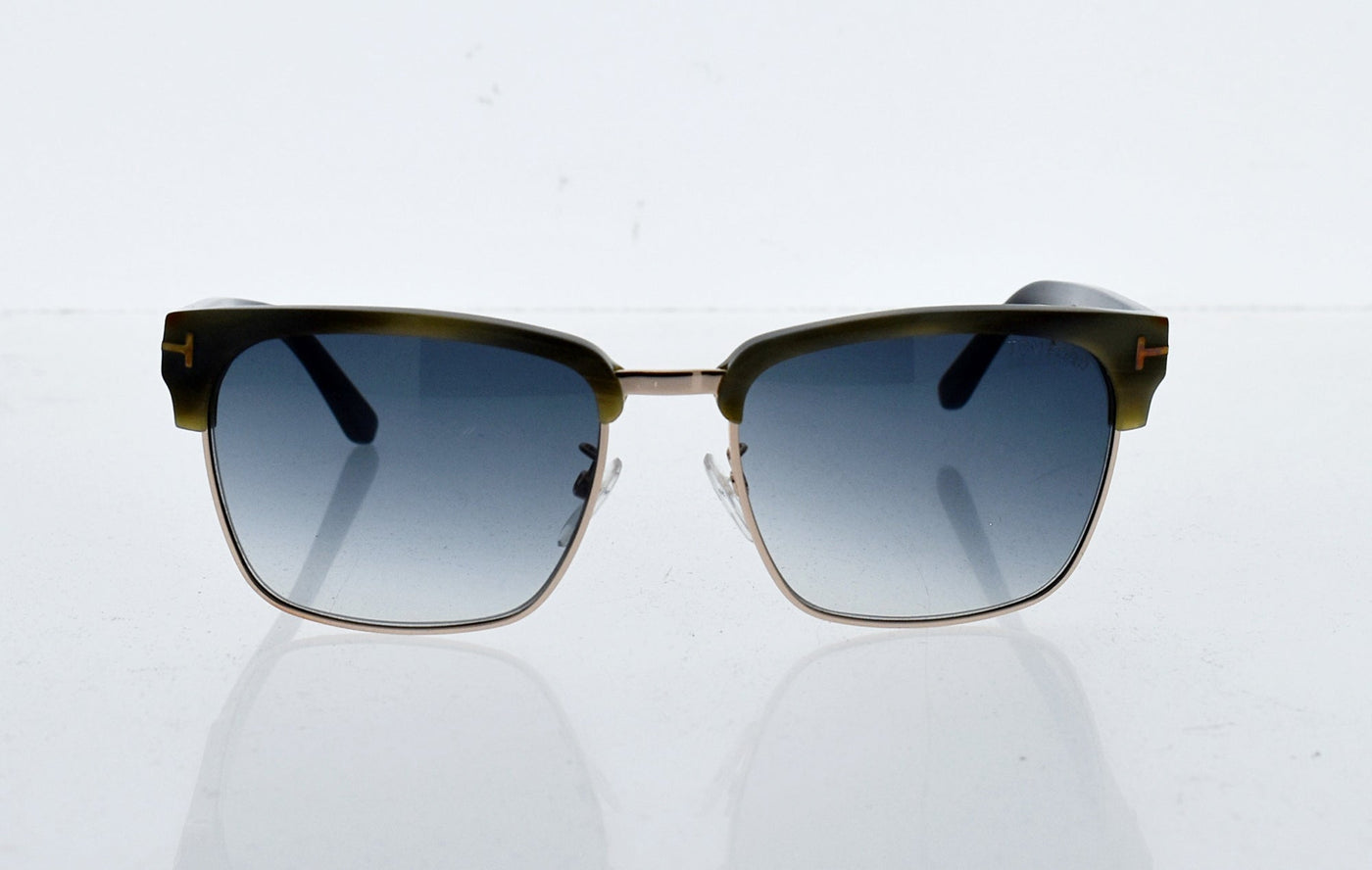 Tom Ford TF367 60B River - Beige Horn-Gradient Smoke by Tom Ford for Men - 57-18-145 mm Sunglasses