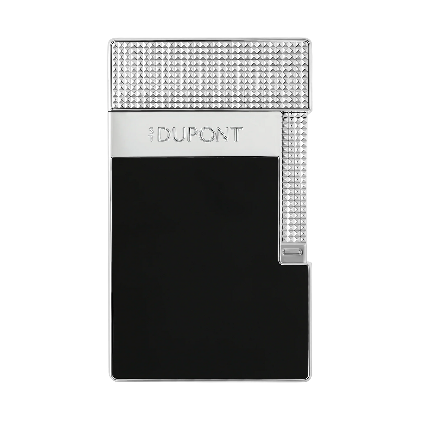 S.T. Dupont Black Lacquered Silver Table Lighter/Briquet T20101