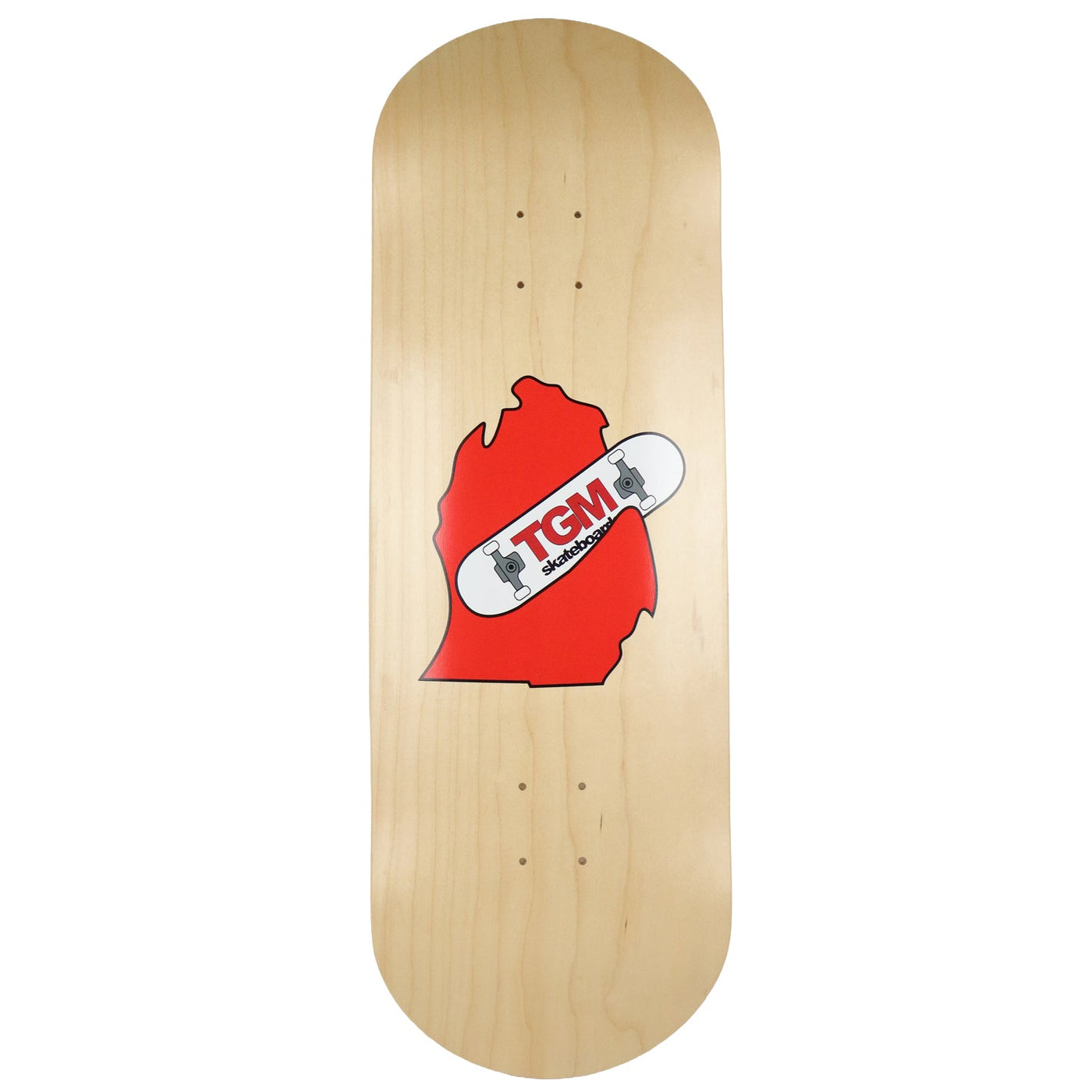 TGM Skateboards Symmetrical Twin Shape 10.25" x 32" Skateboard Deck Full Canadian Maple