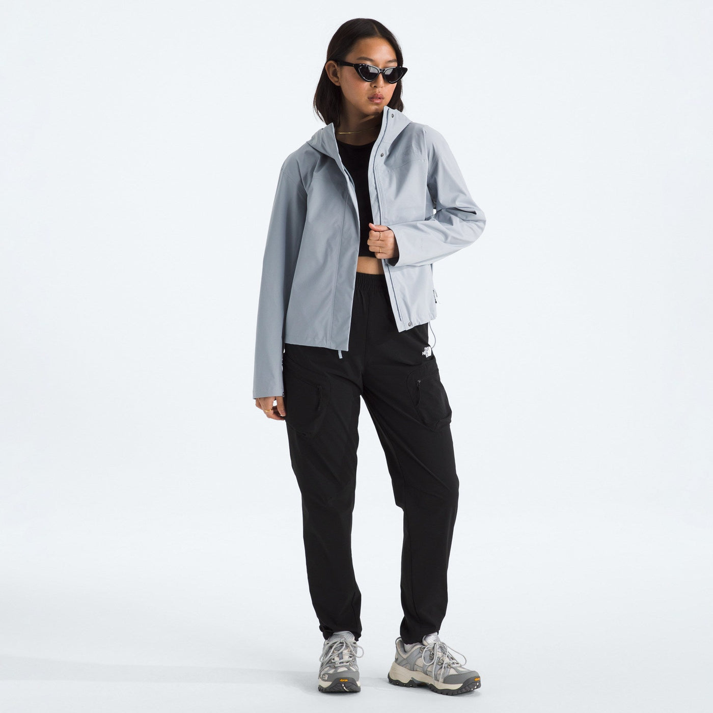 The North Face - Voyage Rain 3L Hooded Jacket - Women's - Frost Grey