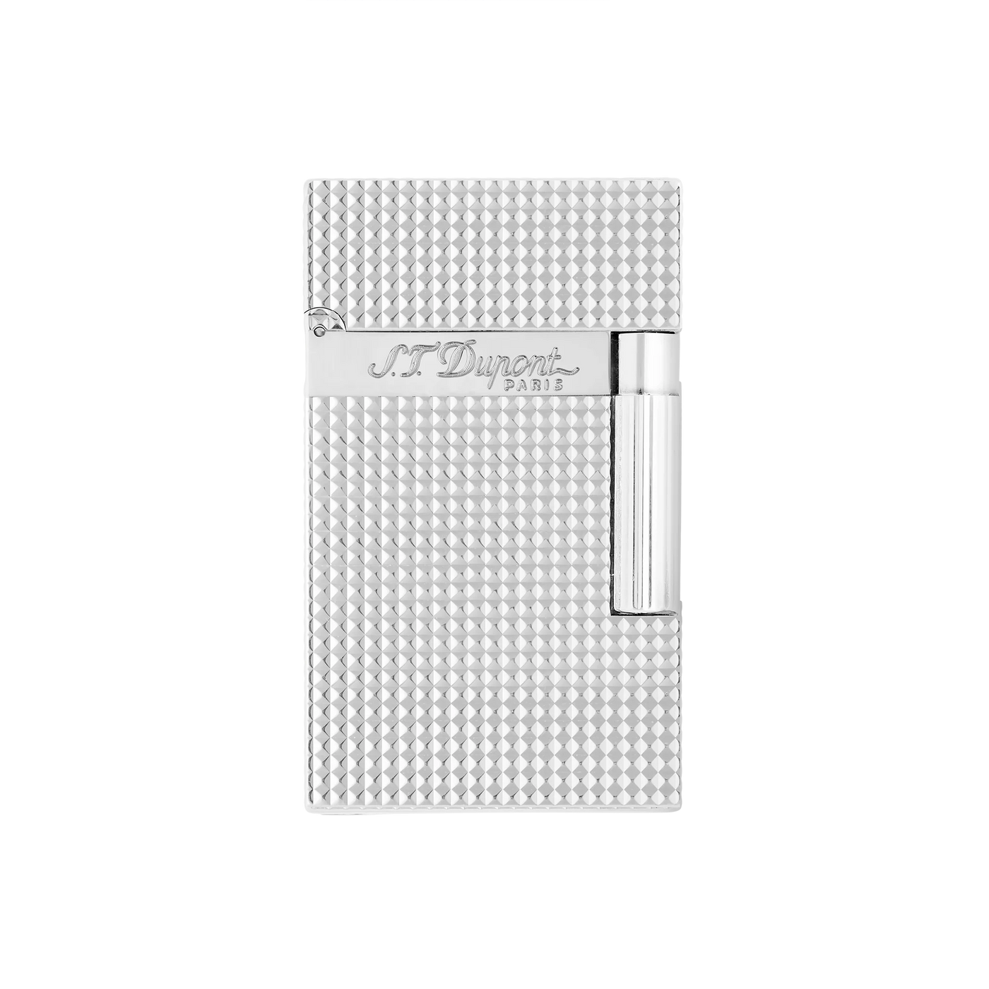 S.T. DUPONT LIGNE 2 DIAMOND HEAD SILVER LIGHTER/BRIQUET 016184