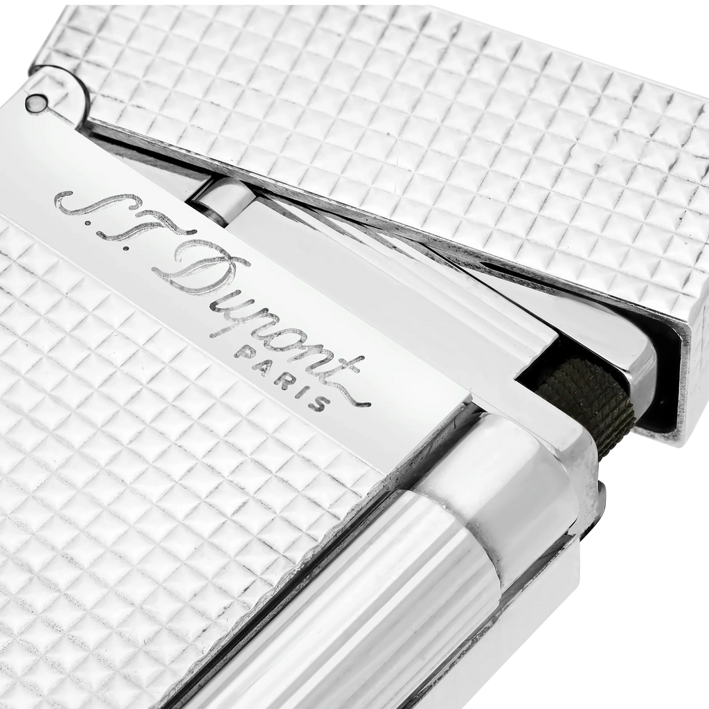 S.T. DUPONT LIGNE 2 DIAMOND HEAD SILVER LIGHTER/BRIQUET 016184