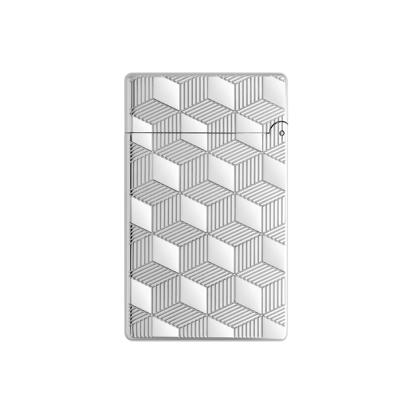 S.T. DUPONT Initial Cube Guilloche Palladium Lighter/Briquet 020840