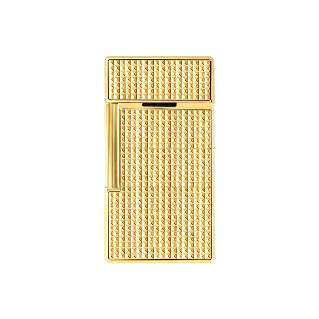 S.T. DUPONT Biggy Diamond Head Gold Lighter/Briquet 025209