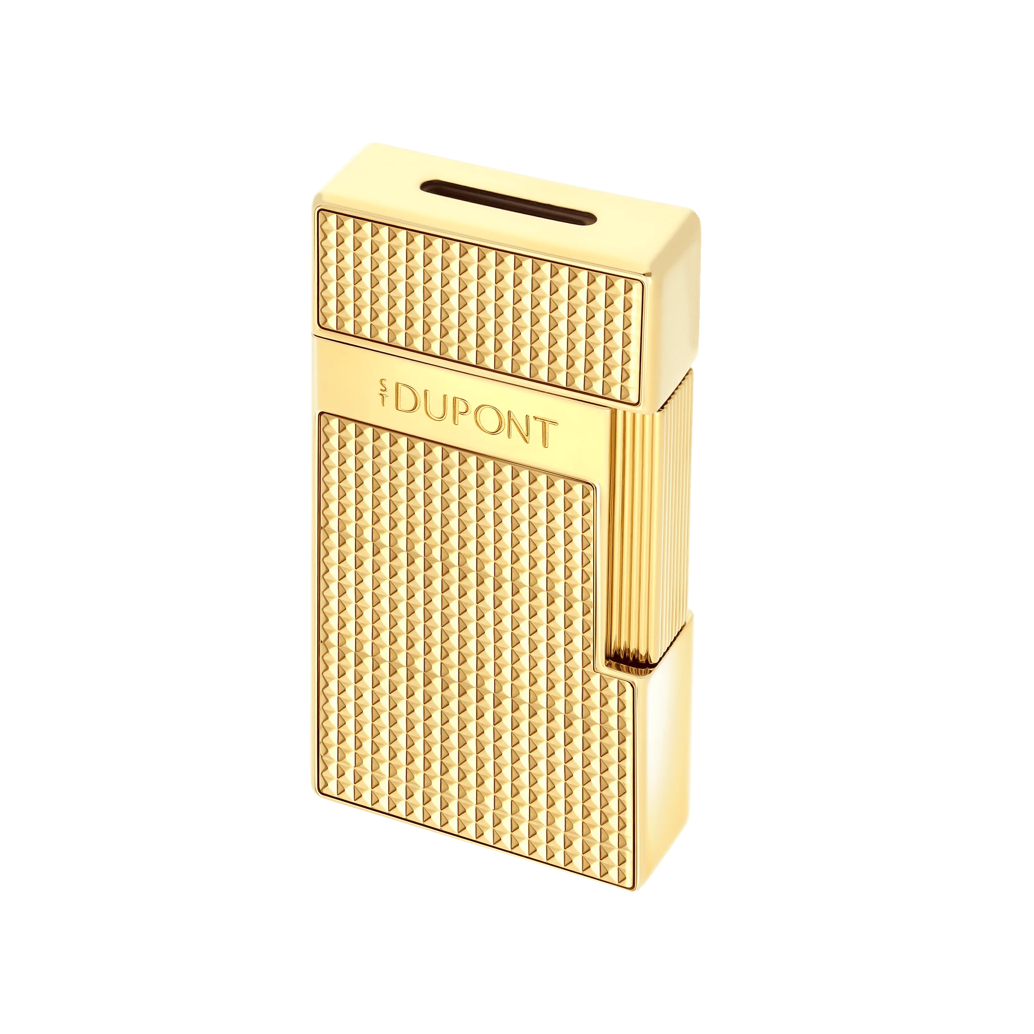 S.T. DUPONT Biggy Diamond Head Gold Lighter/Briquet 025209
