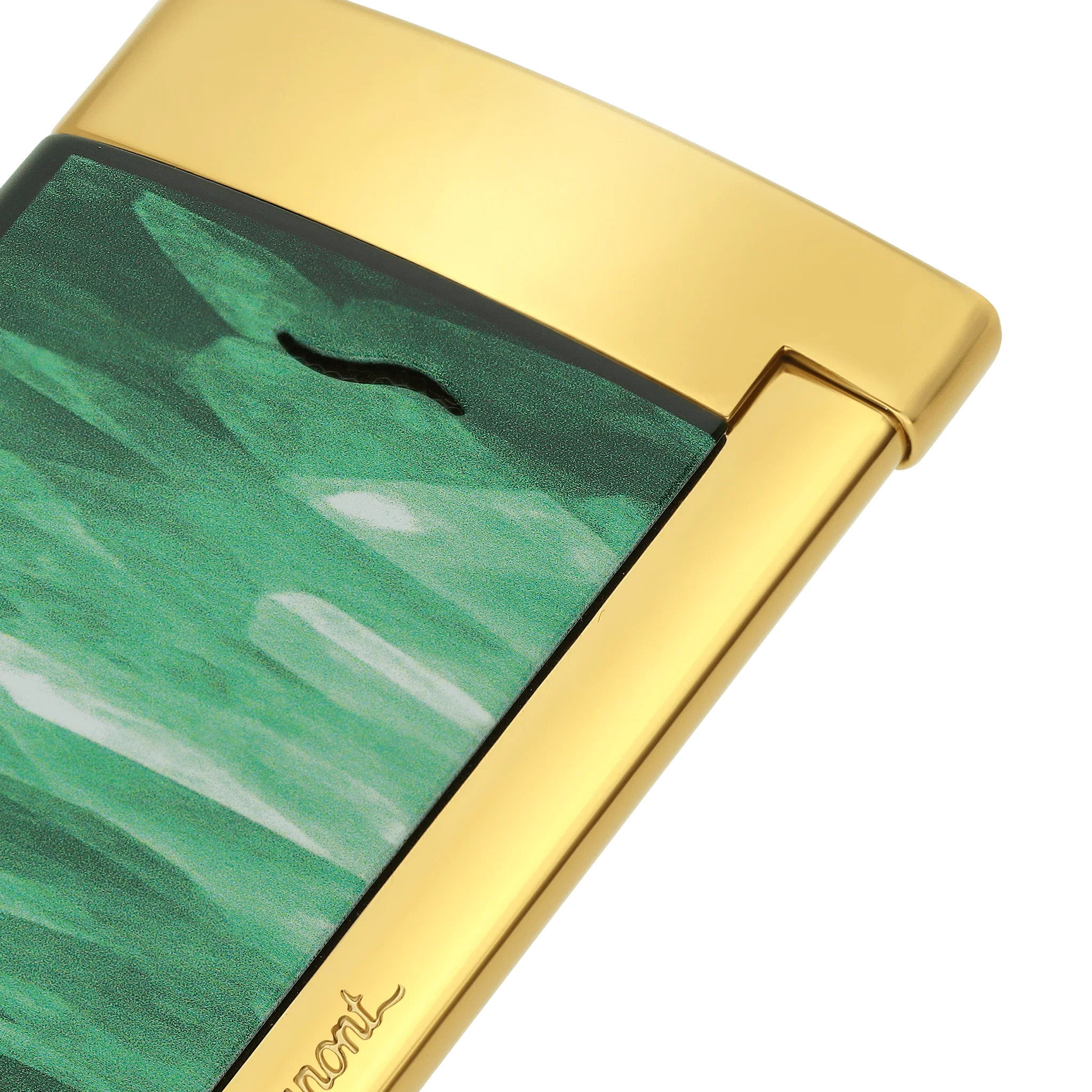 S.T. Dupont Slim 7 Géode Green Lacquered Lighter/Briquet 027036