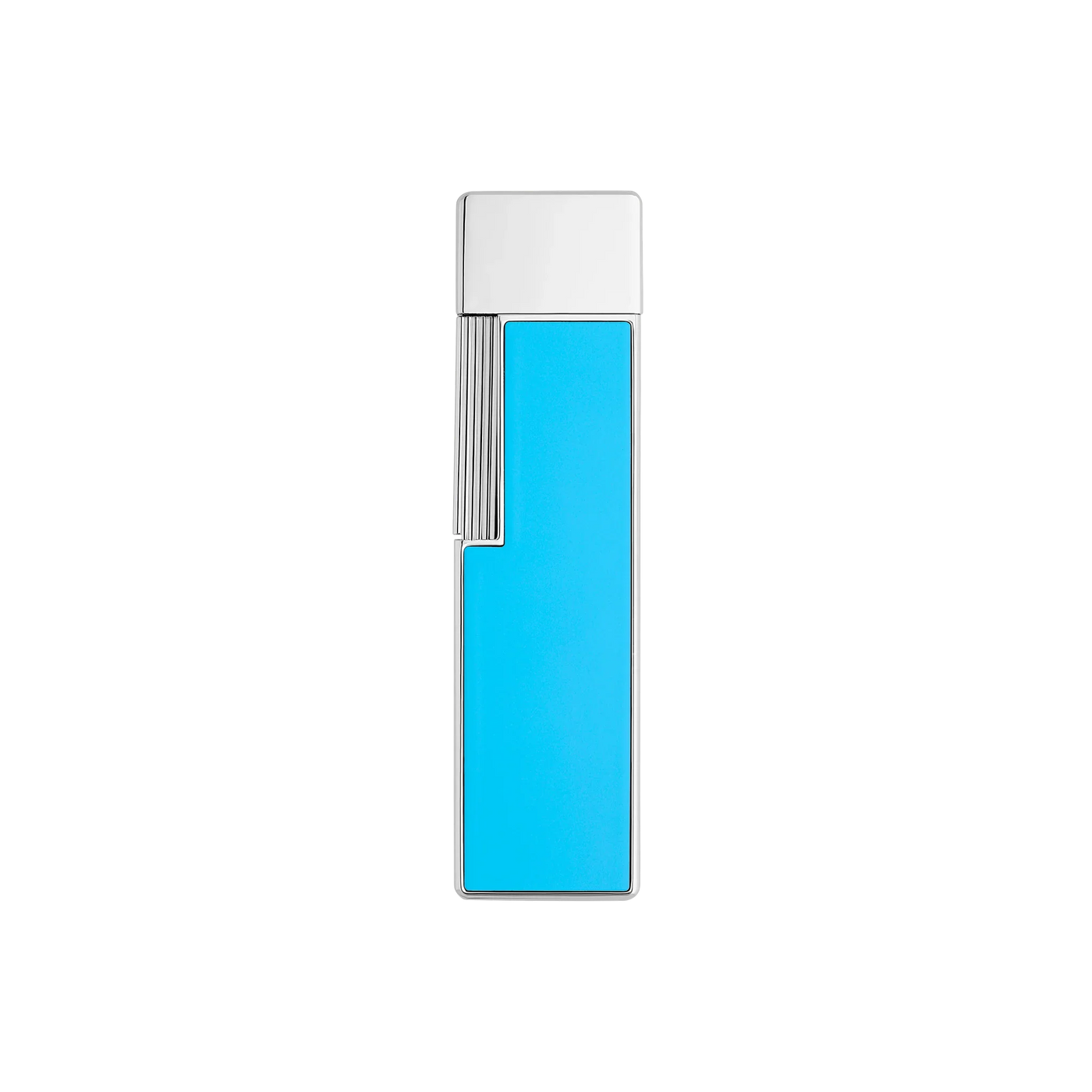 S.T. DUPONT Twiggy Chrome Turquoise Blue Lighter/Briquet 030007