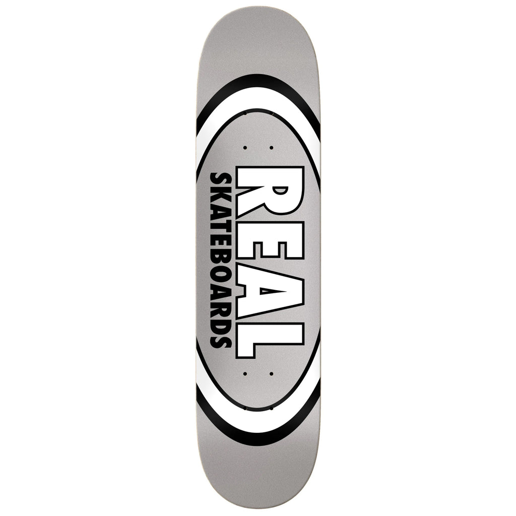 Real Skateboard Deck Classic Oval True Mid Grey 7.75" x 29.5"