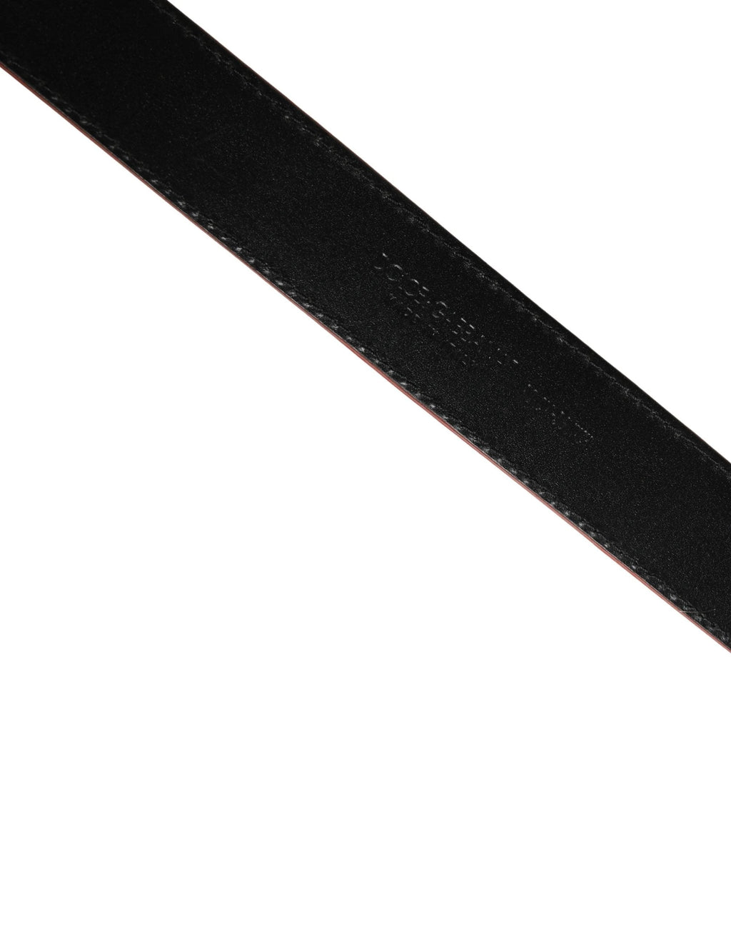 Dolce & Gabbana Men Beige Red Woven Leather Metal Buckle Belt