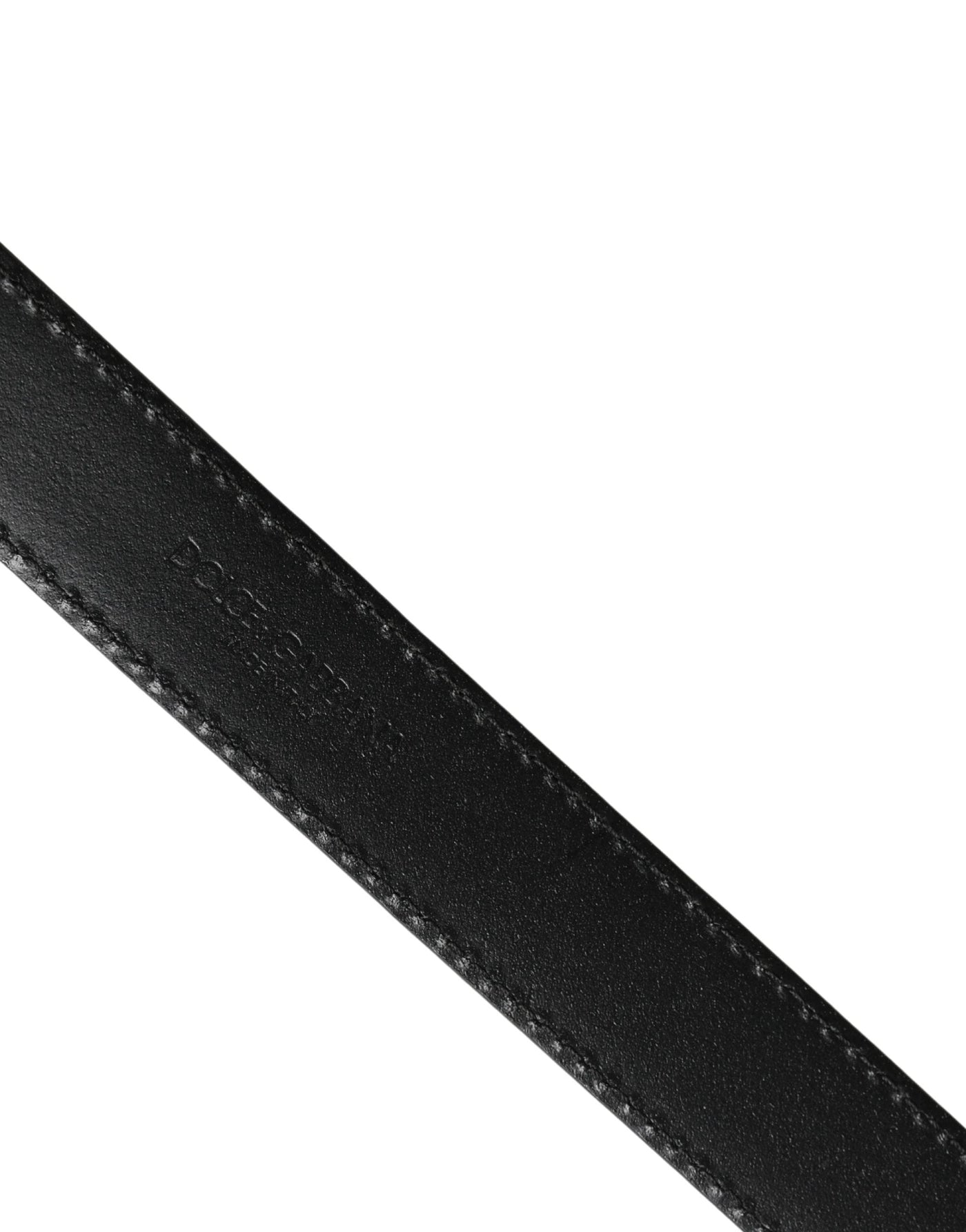 Dolce & Gabbana Men Silver Classic Leather Square Buckle Belt