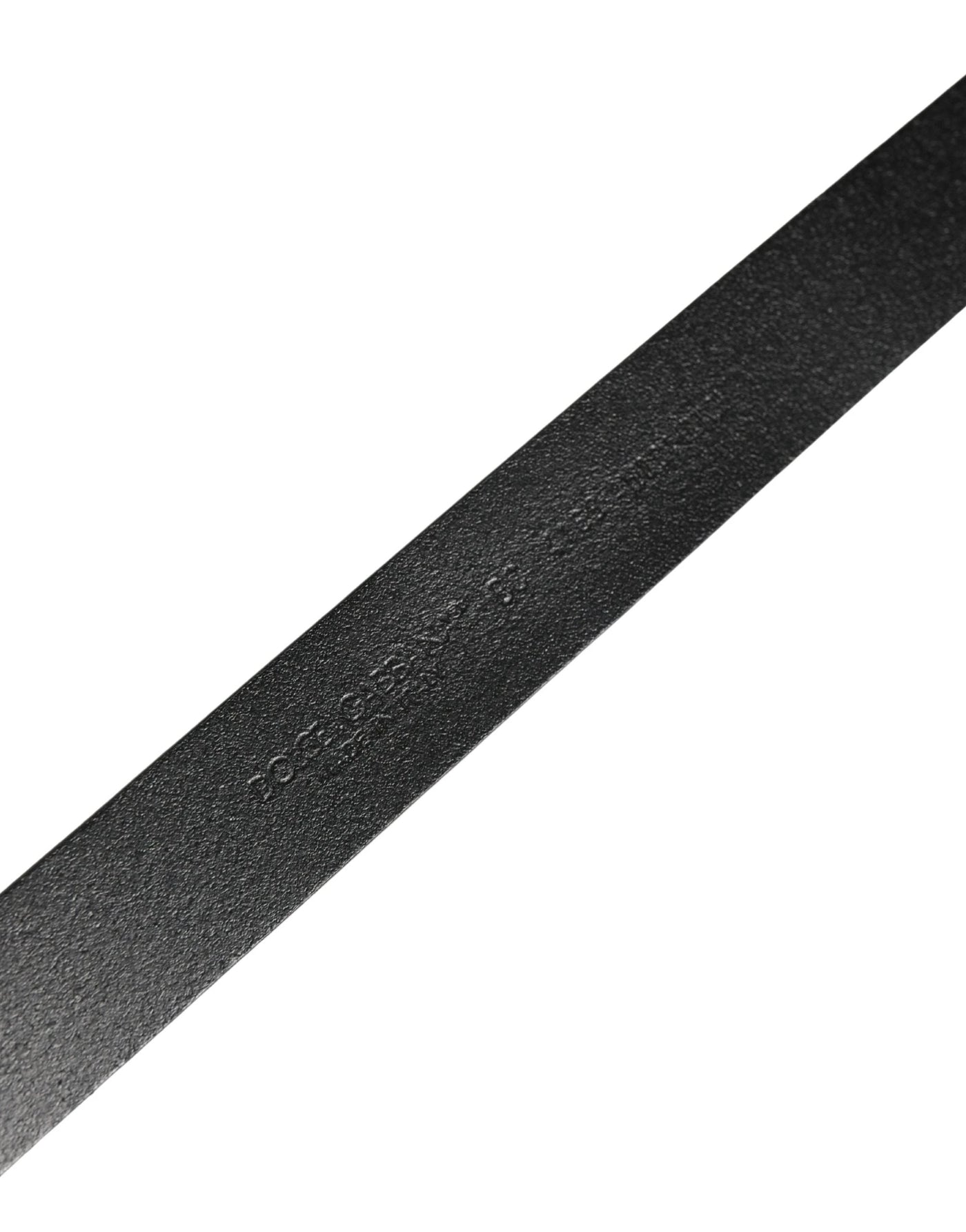 Dolce & Gabbana Men Black Classic Leather Logo Buckle Belt