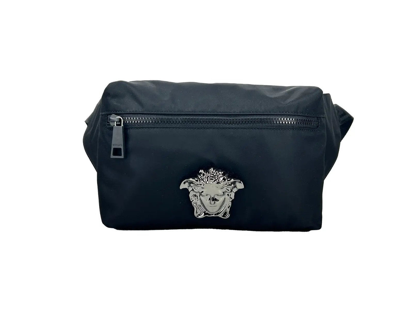 Versace Medusa Black Nylon Belt Bag Waist Fanny Pack Purse