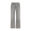 Citizens of Humanity Gray Cotton Straight-Leg Jeans