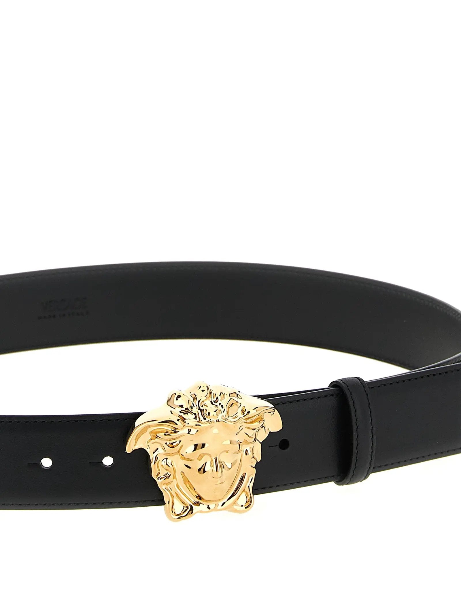 Versace Black Calfskin Regular Belt