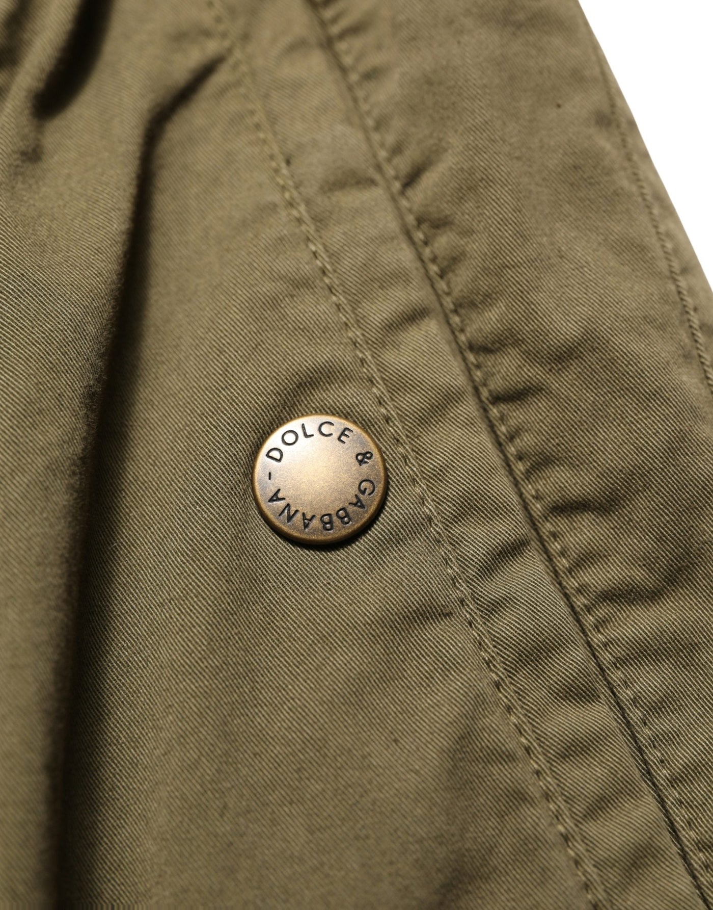 Dolce & Gabbana Olive Green High Waist Cargo Trouser Pants