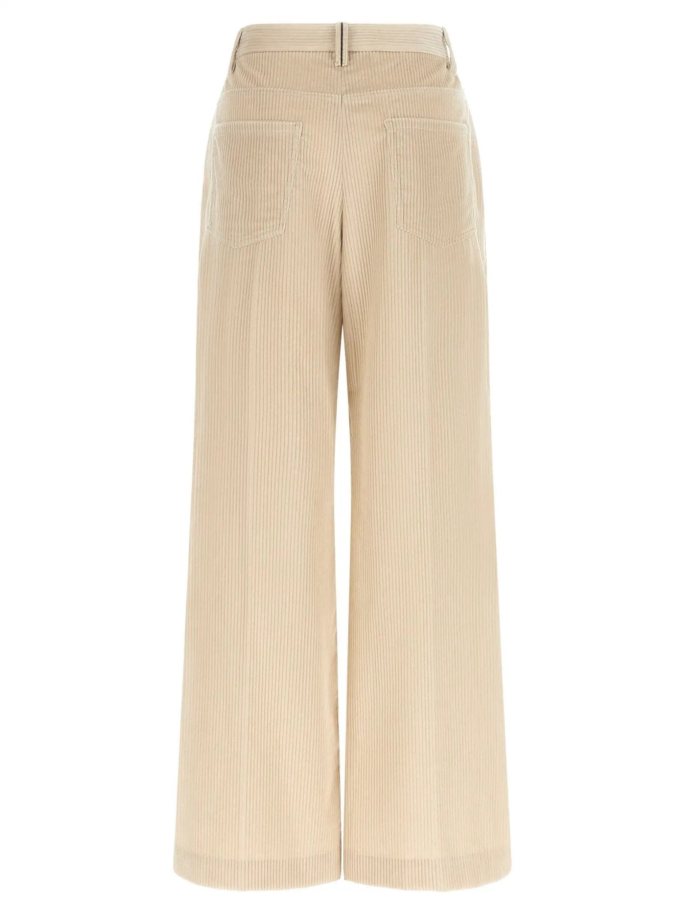 Brunello Cucinelli Beige Cotton Casual Pants