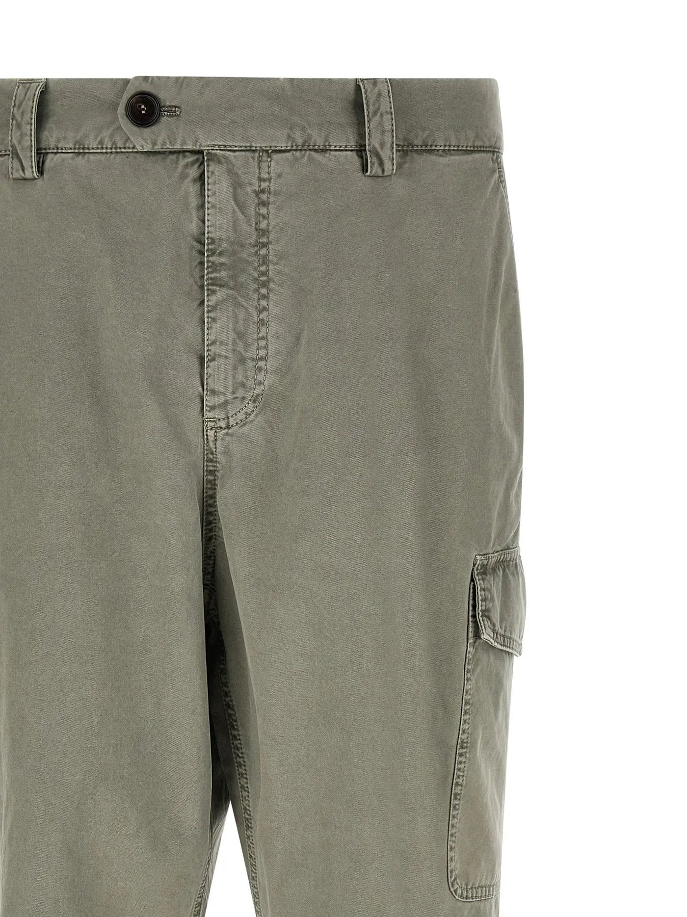 Brunello Cucinelli Bicolor Cotton Cargo Pants