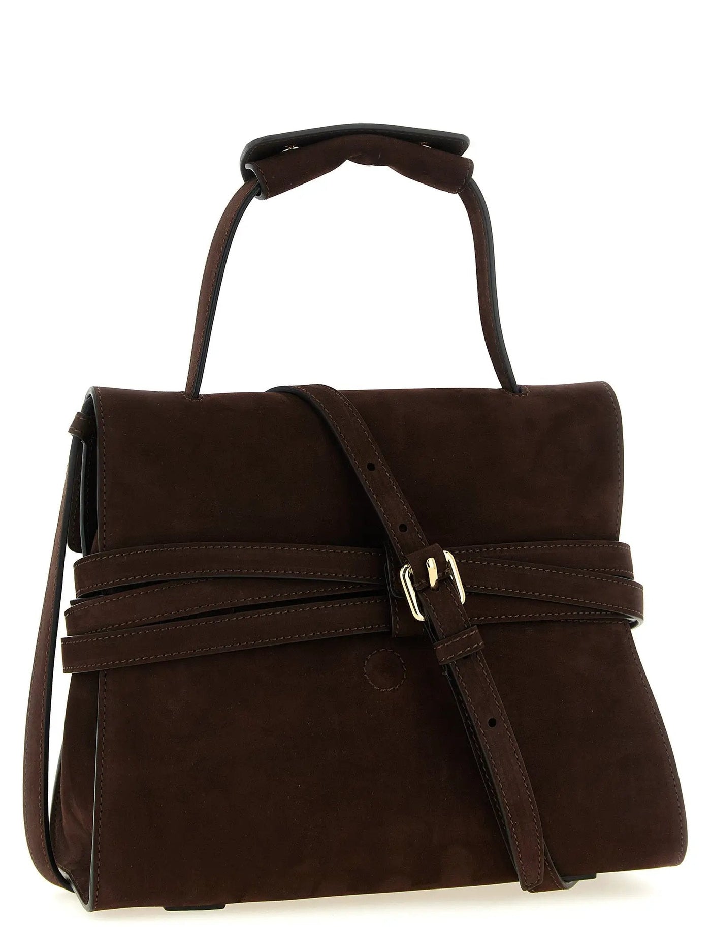 Moschino Brown Calfskin Handbag