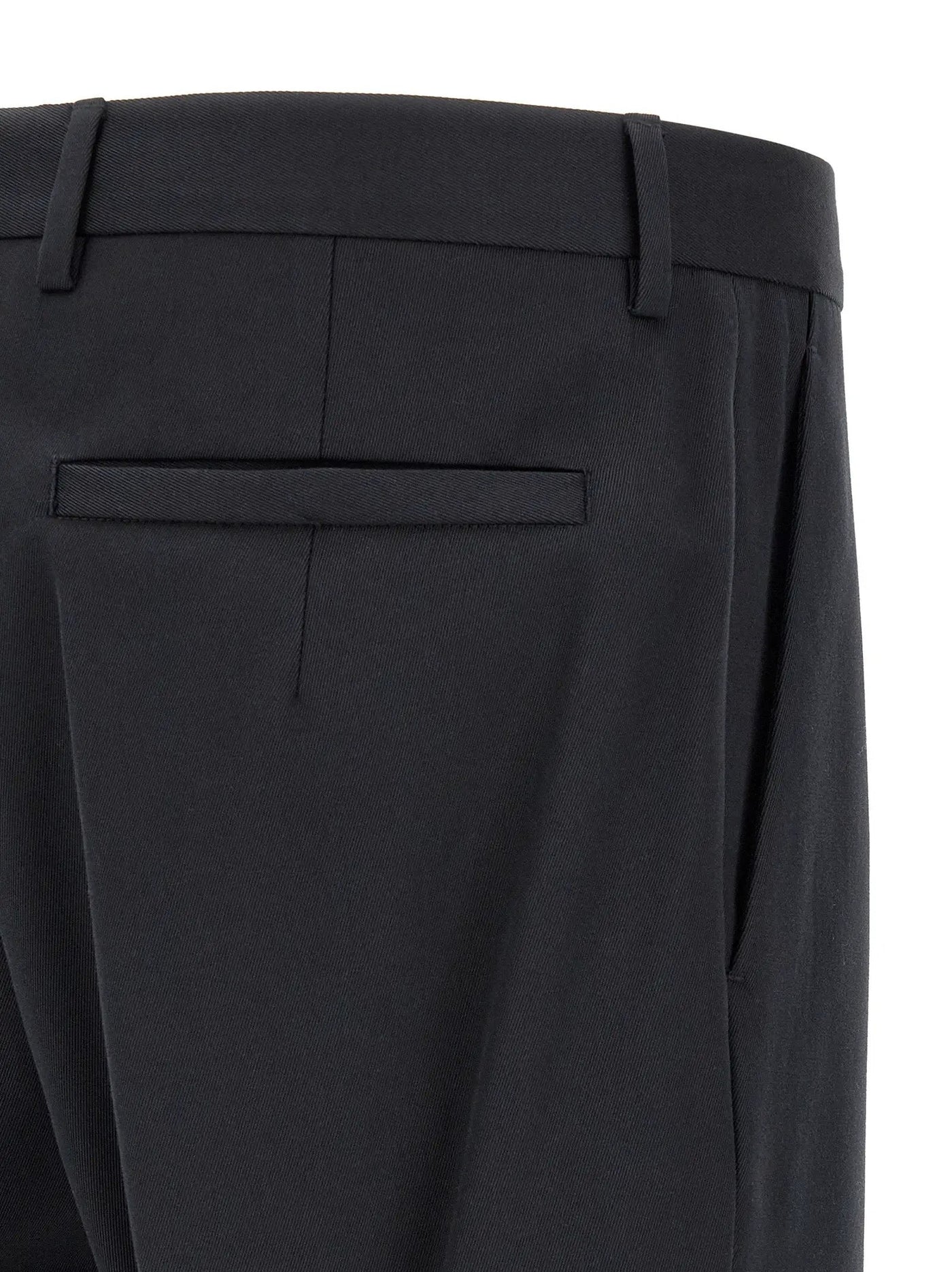 ZEGNA Blue Cotton Dress Pants