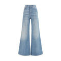 Chloé Blue Cotton Flared Jeans