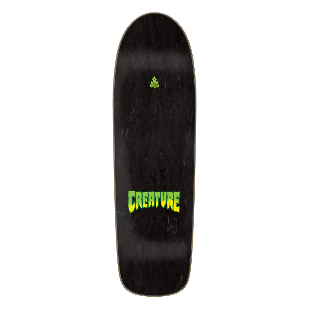 Creature Skateboard Deck Logo Spray Black 9.30" x 31.925"