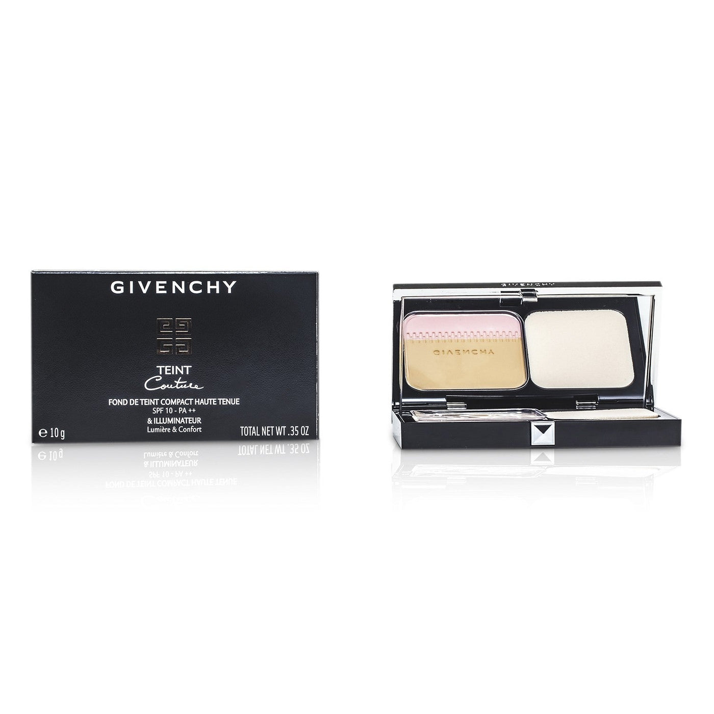 Givenchy Teint Couture Long Wear Compact Foundation & Highlighter SPF10 - # 3 Elegant Sand (Unboxed)  10g/0.35oz