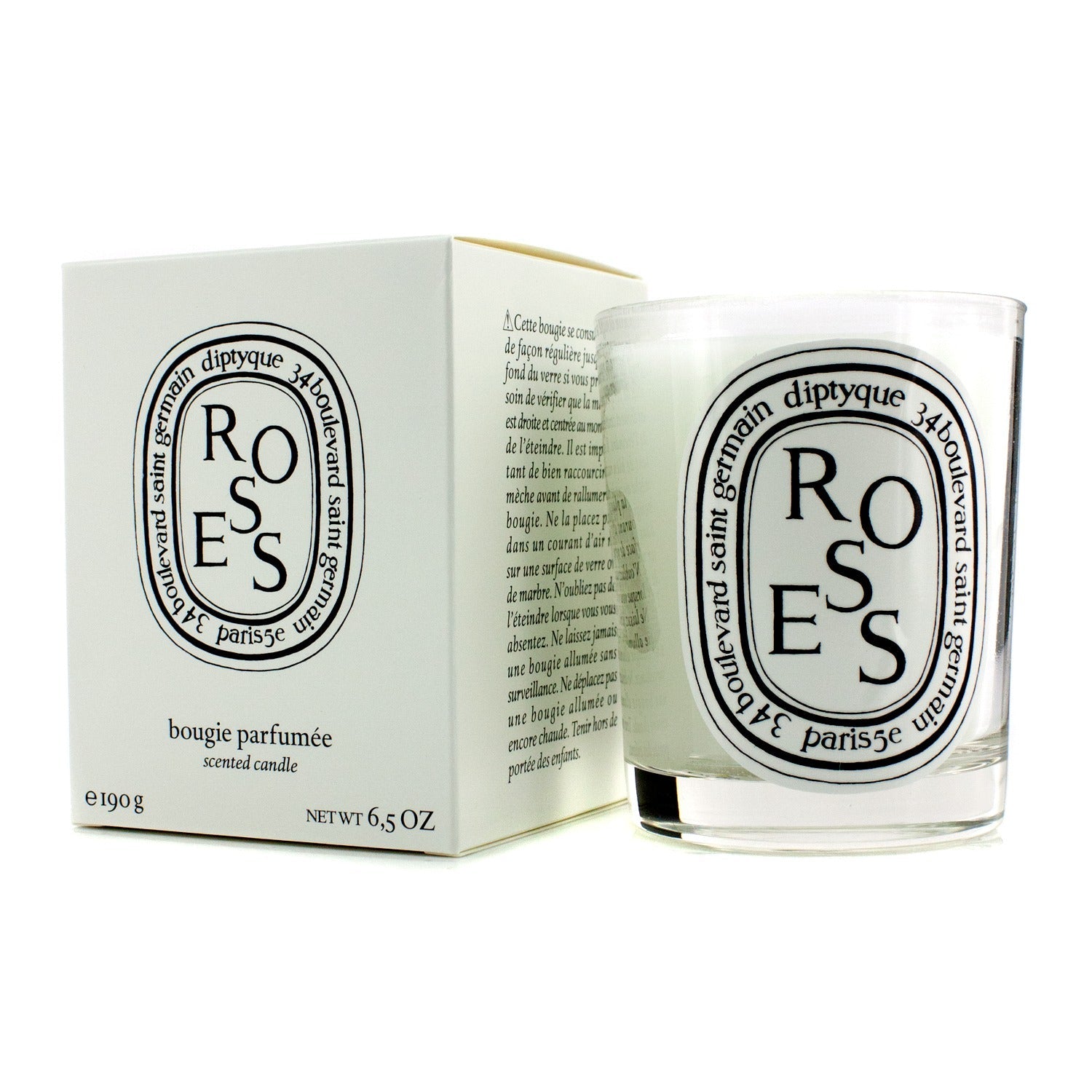 Diptyque Scented Candle - Roses  190g/6.5oz