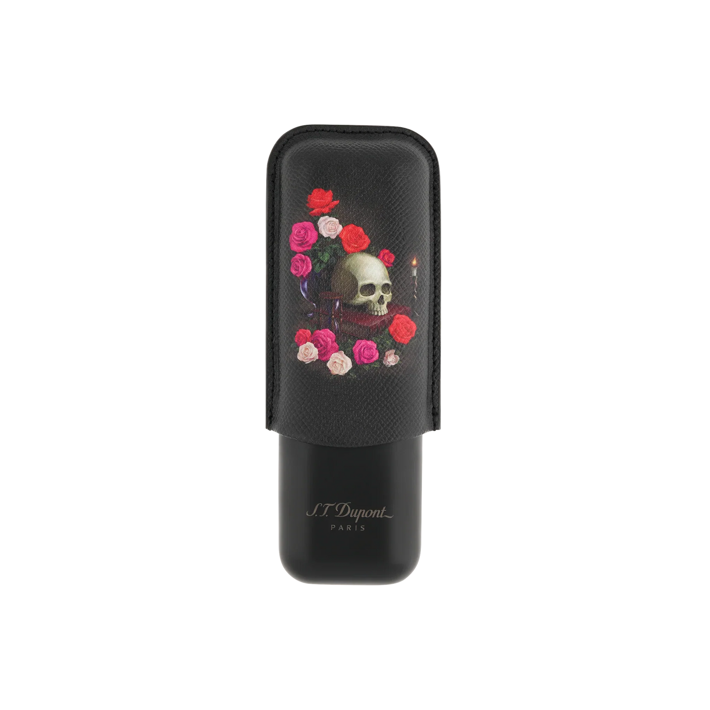 S.T. DUPONT 2 Cigar Case Memento Mori Black 183494