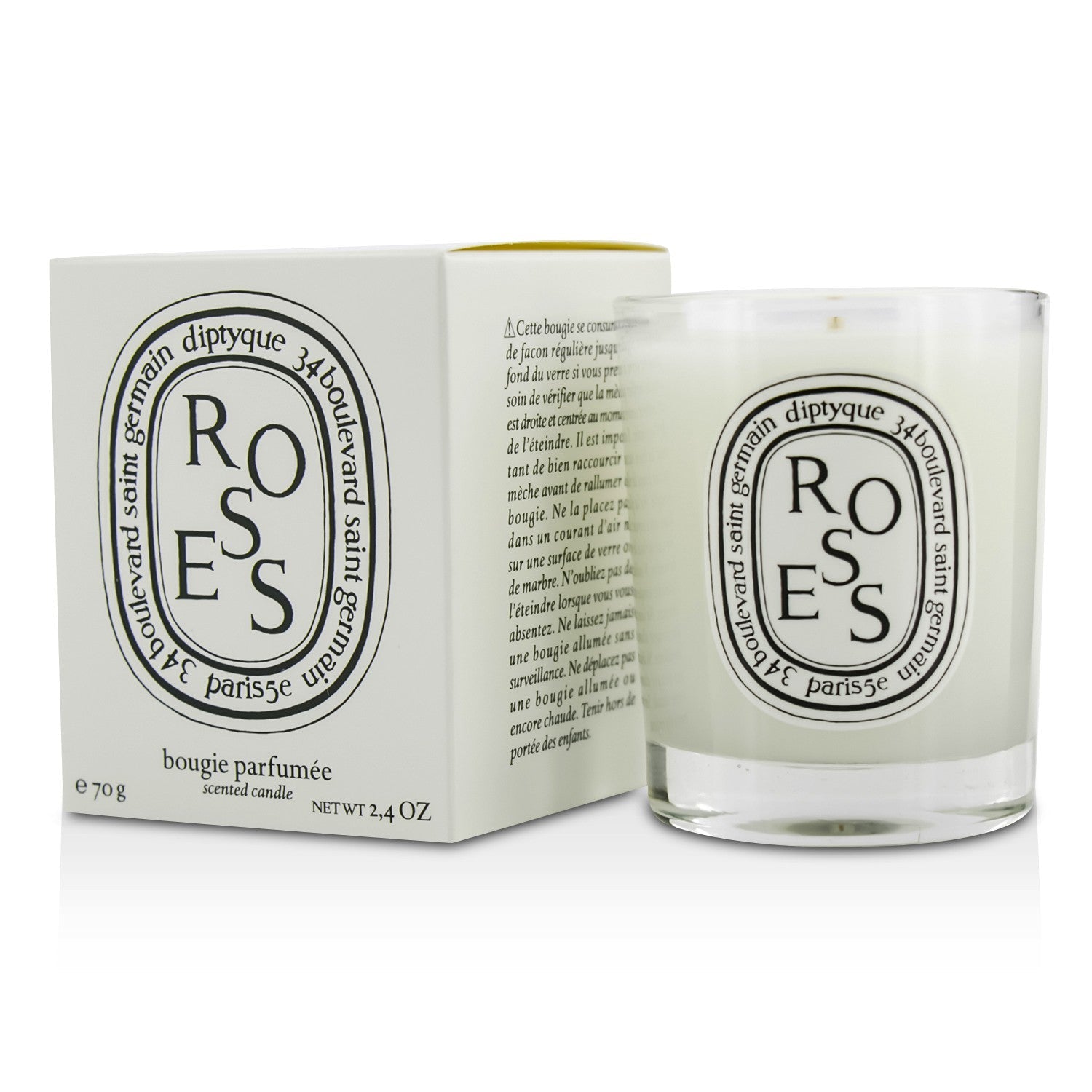 Diptyque Scented Candle - Roses  190g/6.5oz